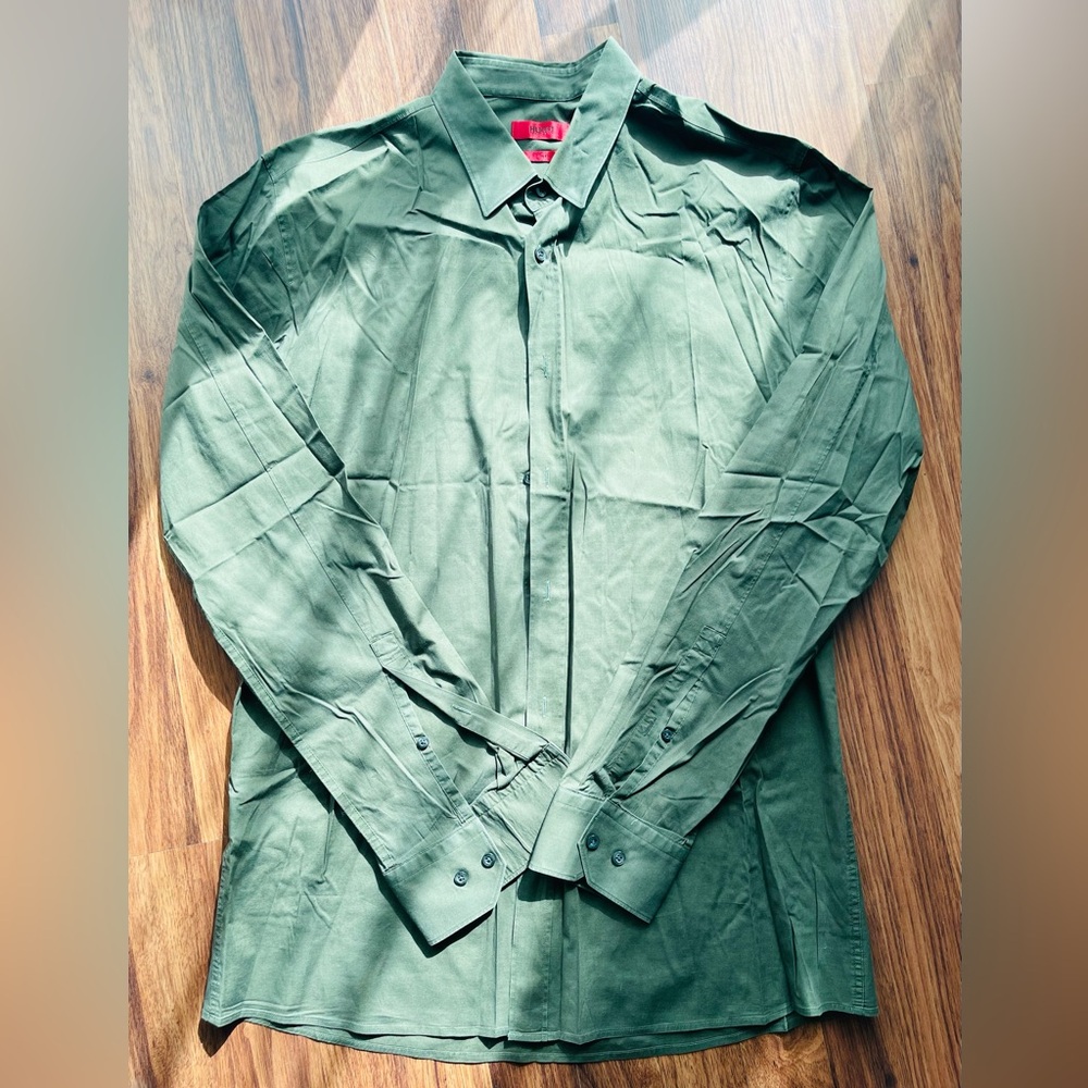 HUGO Olive Green Shirt Jacket